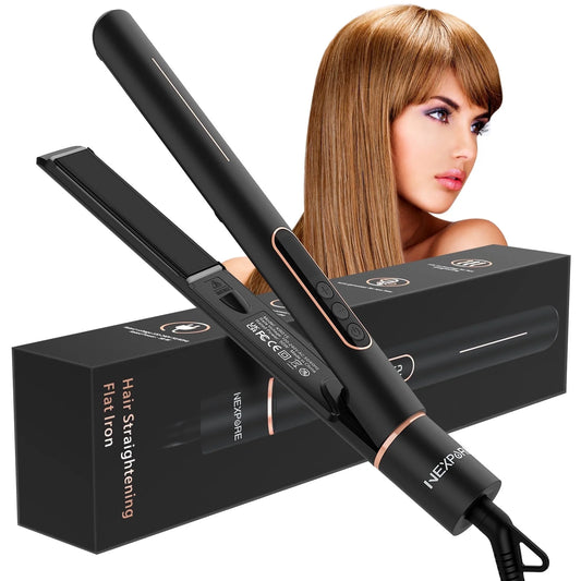 Professional 1" Flat Iron 2 in 1 Hair Straightener & Curling Iron Salon Styling Tool